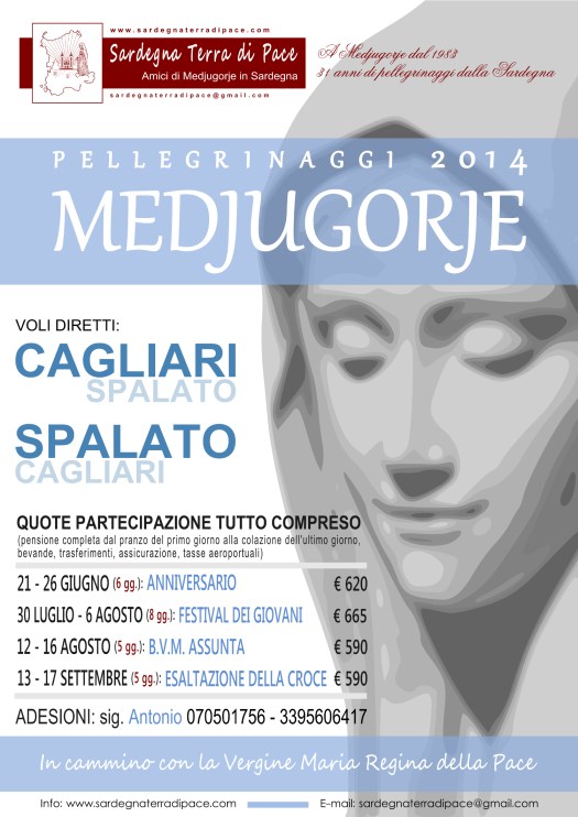 Locandina Ufficiale Pellegrinaggi Medjugorje 2014