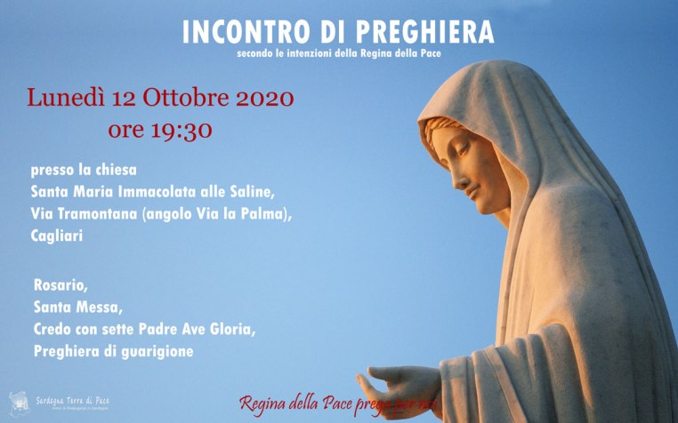 Incontro Preghiera Amici Medjugorje Sardegna 12 Ottobre 2020