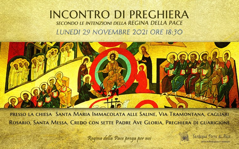 Incontro Preghiera Amici Medjugorje Sardegna 29 Novembre 2021