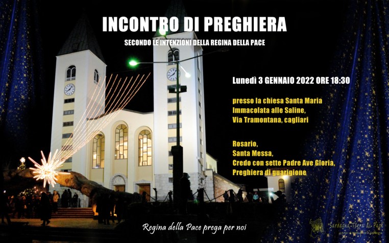 Incontro Preghiera Amici Medjugorje Sardegna 3 Gennaio 2022