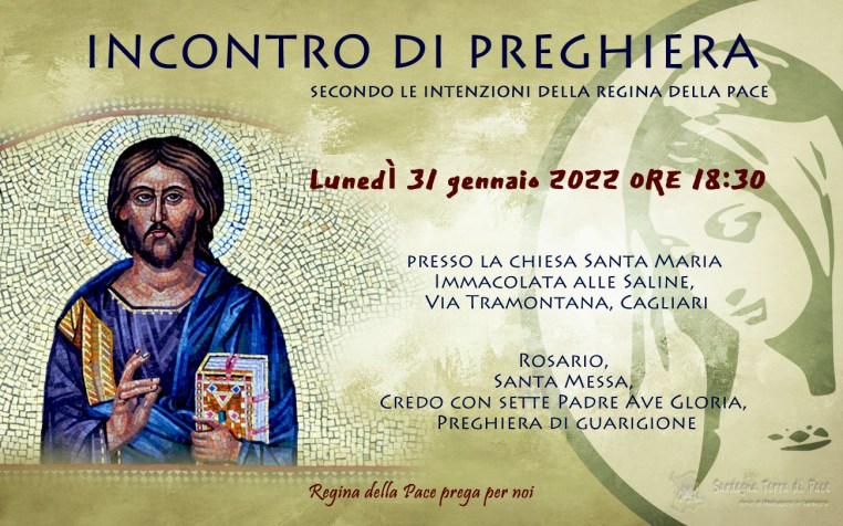 Incontro Preghiera Amici Medjugorje Sardegna 31 Gennaio 2022