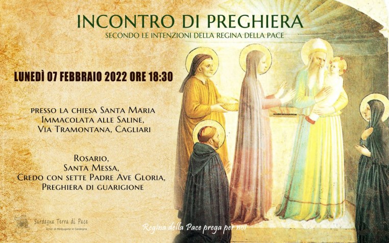 Incontro Preghiera Amici Medjugorje Sardegna 7 Febbraio 2022