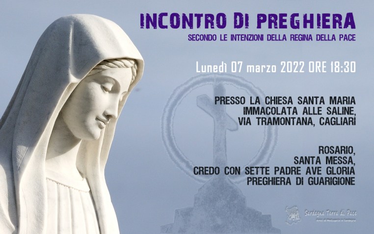Incontro Preghiera Amici Medjugorje Sardegna 7 Marzo 2022