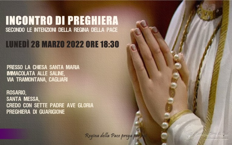 Incontro Preghiera Amici Medjugorje Sardegna 28 Marzo 2022