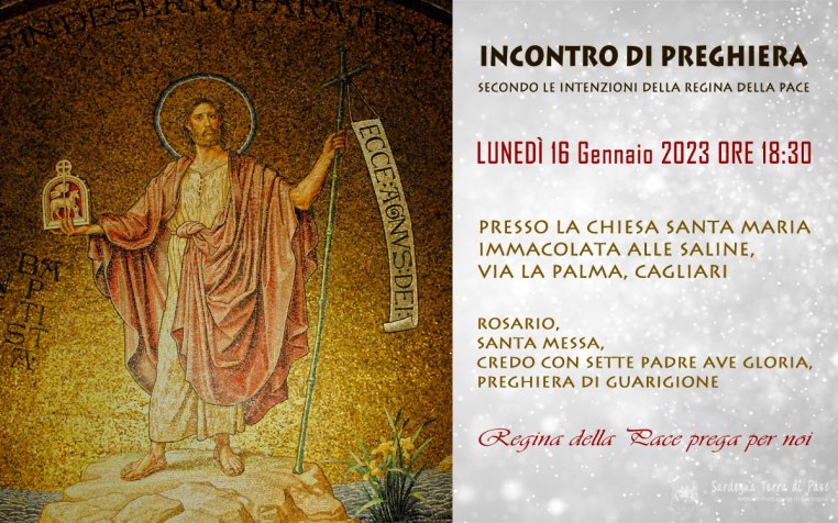 Incontro Preghiera Amici Medjugorje Sardegna 16 Gennaio 2023