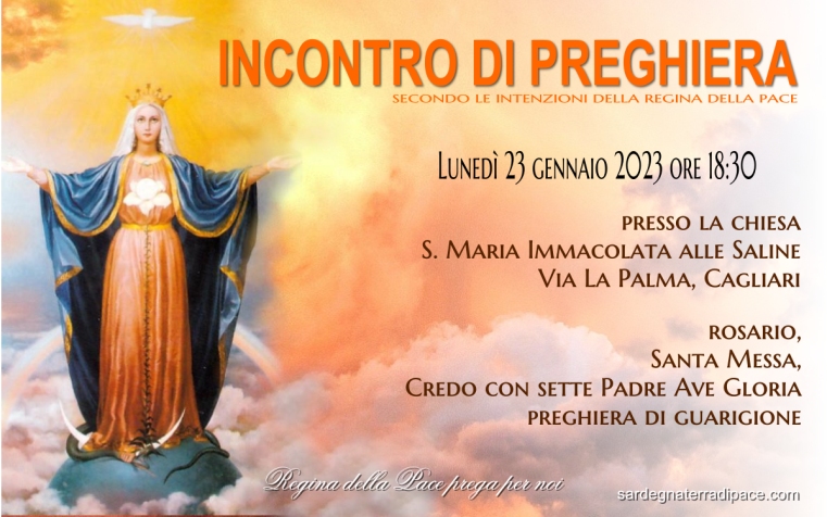 Incontro Preghiera Amici Medjugorje Sardegna 23 gennaio 2023