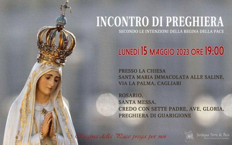 Incontro Preghiera Amici Medjugorje Sardegna 15 Maggio 2023